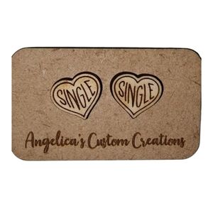 Single Wood Stud Earrings